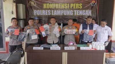 Puluhan Ribu Pil Obat Keras Berhasil Diamankan Sat Res Narkoba Polres Lampung Tengah