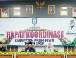 Hari Pertama Berkantor, Bupati Pringsewu Pimpin Rakor Bulanan