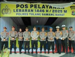 Kapolres Tulang Bawang Barat Cek dan Kontrol Pos Yan Serta Pos Pam Ops Ketupat Krakatau 2025 Arus Balik Pemudik