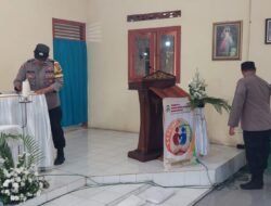 Pengamanan Ibadah Paskah di Gereja Tri Tunggal Maha Kudus, Desa Rejomulyo, Kecamatan Jati Agung