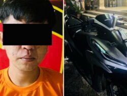 Motor Disikat Saat Korban Tidur, Mahasiswa di Lampung Tengah Di Tangkap Tekab 308 Polsek Terbanggi Besar
