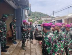 AKSI TANGGAP DARURAT PLETON SIAGA BENCANA YONIF 7 MARINIR.
