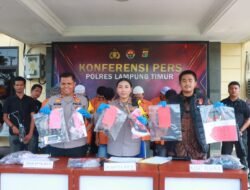 10 Pelaku Kejahatan Konvensional Di Lampung Timur, Berhasil Diringkus Polisi