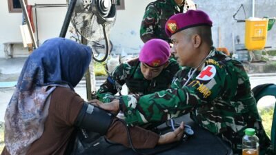 MENYAMBUT HUT KE 22 TH, YONIF 7 MARINIR ADAKAN BAKTI KESEHATAN.