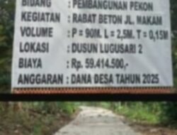 Pemerintah Pekon Lugu Sari Prioritaskan Pembangunan Rabat Beton Demi Tingkatkan Akses Warga