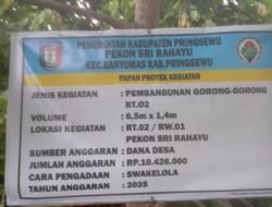 Pemerintah Pekon Sri Rahayu Bangun Gorong-Gorong untuk Tingkatkan Infrastruktur Lingkungan
