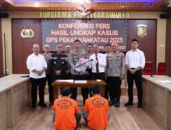 Polres Lampung Barat Gelar Konferensi Pers Hasil Operasi Pekat Krakatau 2025