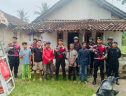 Polres Lampung Tengah Bersama Sat Brimobda Polda Lampung Gelar Patroli Gabungan Cipta Kondisi di Kampung Gunung Agung