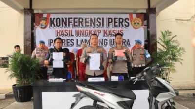 Satu Pekan, Jajaran Polres Lampung Utara Berhasil Ungkap 4 Kasus Tindak Pidana Dengan Mengamankan 6 Tersangka