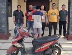 Tempo Satu Jam Polsek Talang Padang Dibantu Warga Tangkap Pelaku Curanmor