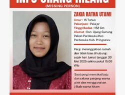 Pelajar di Pringsewu Dilaporkan Hilang, Keluarga dan Polisi Minta Bantuan Masyarakat