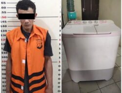 Polsek Kalianda Tangkap Pelaku Pencurian Mesin Cuci di Merak Belantung