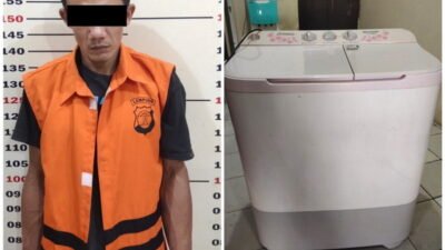 Polsek Kalianda Tangkap Pelaku Pencurian Mesin Cuci di Merak Belantung