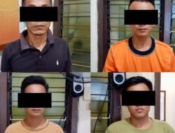 Polsek Seputih Surabaya Grebek Pesta Sabu, 4 Pria Diamankan
